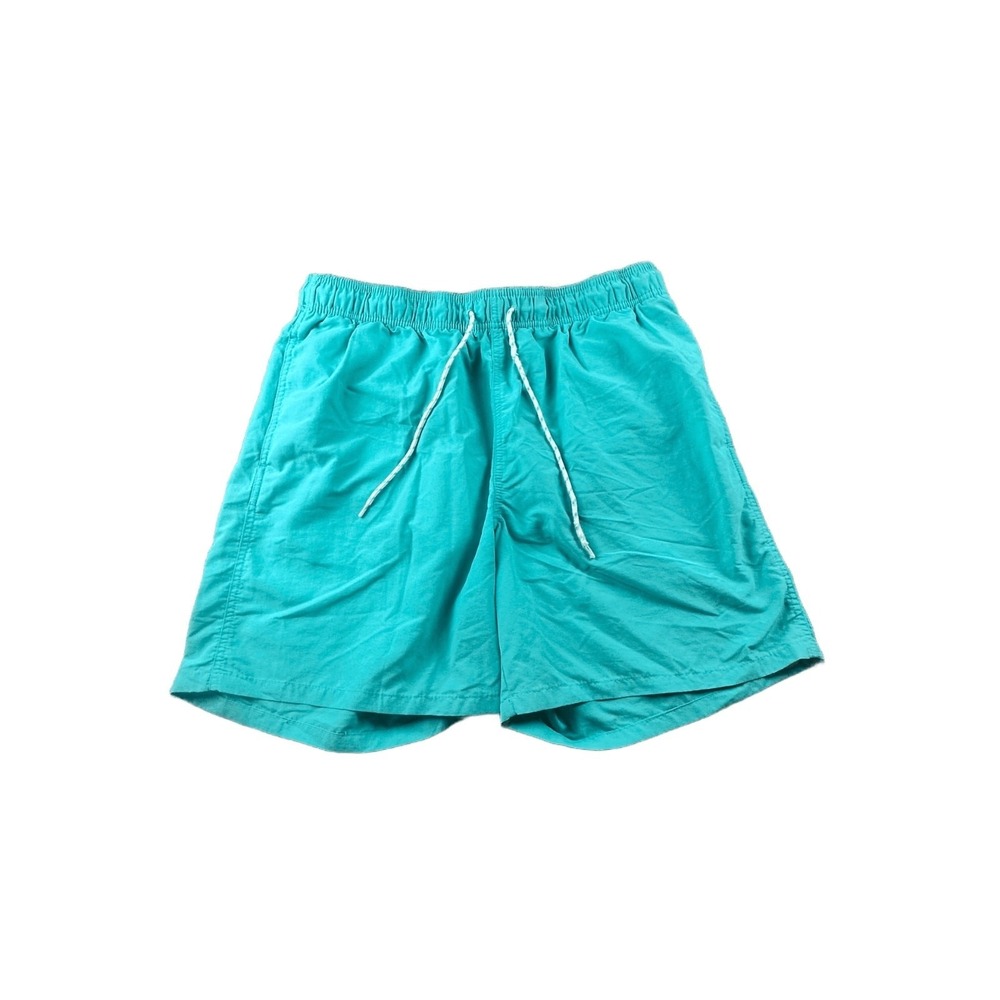 Goodfellow Co Swim Trunks Men L Blue Solid Elastic Waist Lined Beachwear Summer